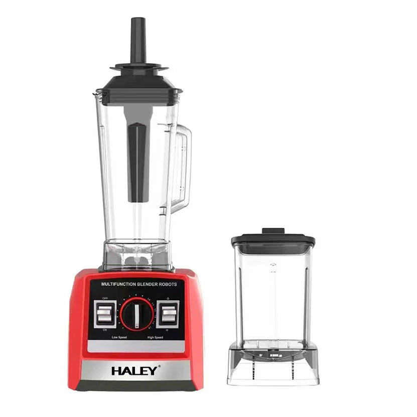 Blender Profesional HALEY® HY-982, 5500W, Recipient 2.5L, Lame din Oțel Inoxidabil, Funcționare Umed/Uscat, Roșu/Negru